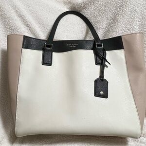 Kate Spade black and white Cameron tote